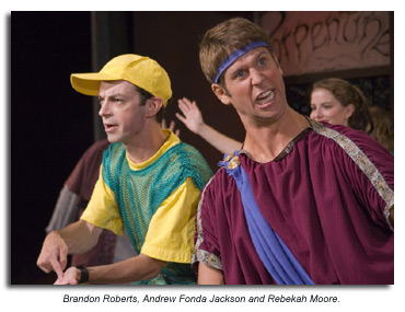 Brandon Roberts and Andrew Fonda Jackson as Dromio and Antipholus