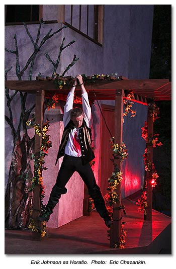 Horatio hangs in the arbor, 2013 The Spanish Tragedy